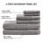 Dionne Cotton Waffle Jacquard Antimicrobial Bath Towel 6 Piece Set-1770548711