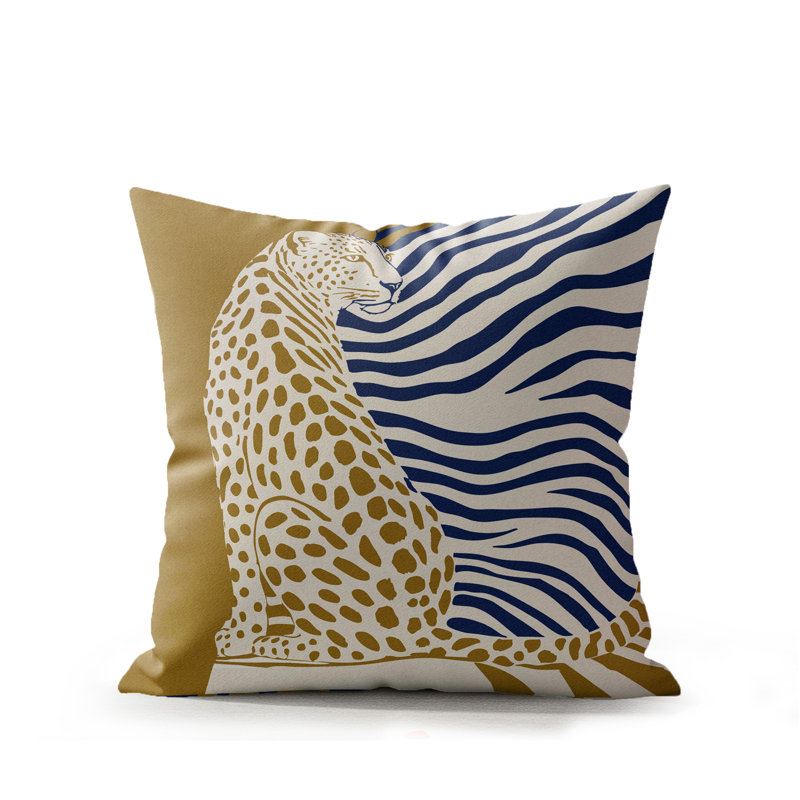 Coussin intérieur en faux suède Damisa, Minuit royal, 16 po x 16 po