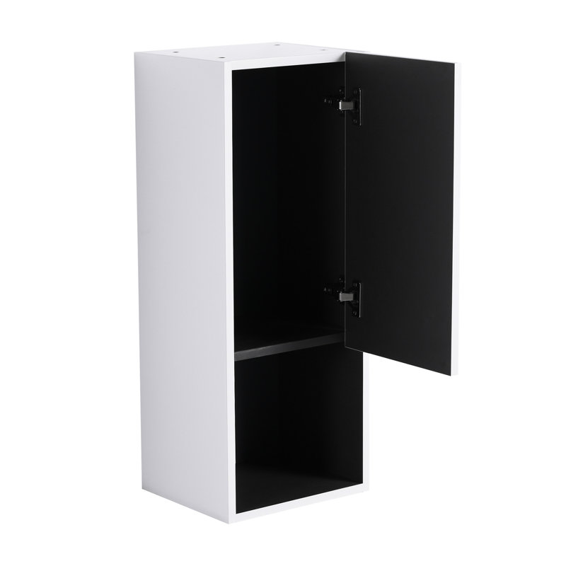 Armoire murale de salle de bain 12 ", montage mural, tablette compacte blanche