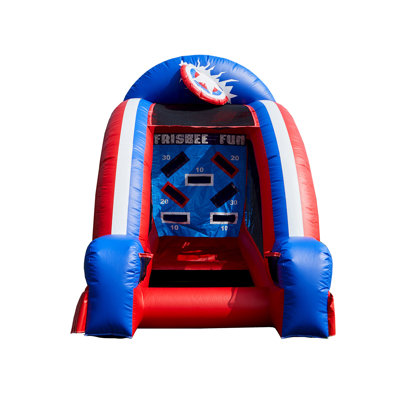 JumpOrange Frisbee Commercial Grade Inflatable Game (with Blower)