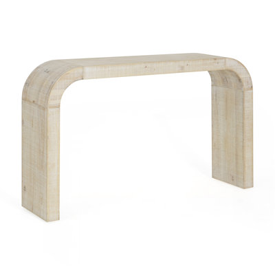 Minimalist Console Table With Elegant Lines And Arc-Shaped Edge
