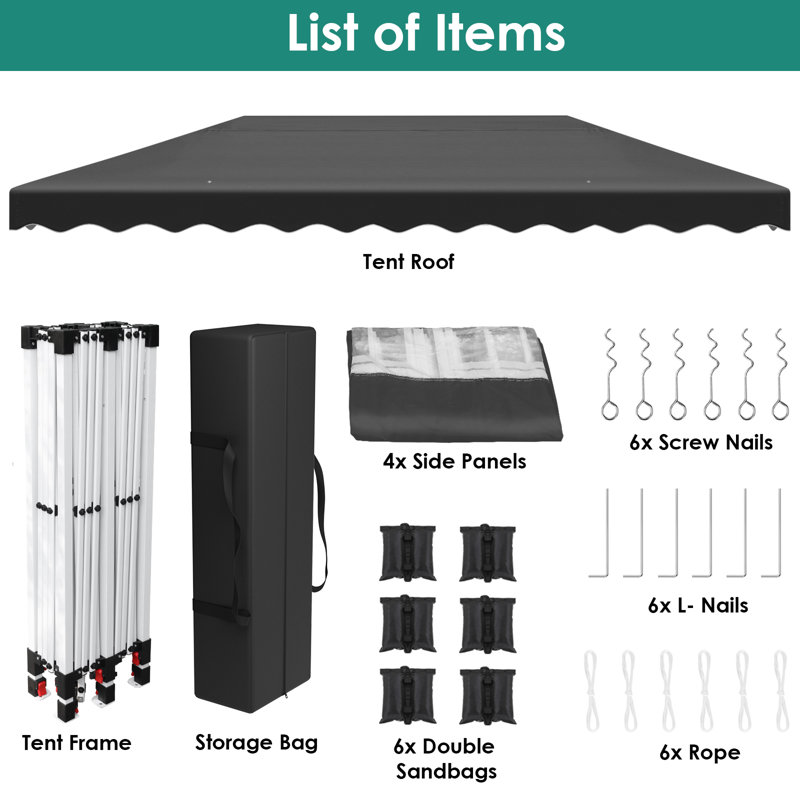 6m x 3m Iron Gazebo
