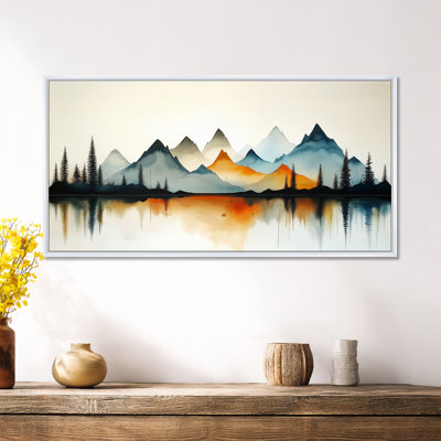Orange noir John II - art mural encadré orange serein, impressions sur toile chaleureuses