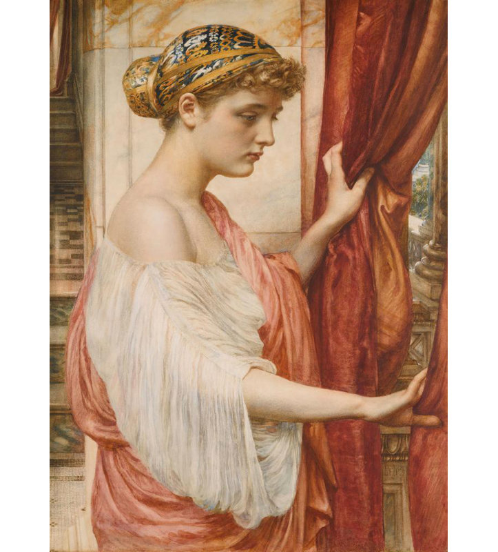 «Psyche» par Edward John Poynter - Art mural sur toile tendue avec châssis, H 40 po x l 28 po