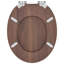 Soft-Close Toilet Seat 2 Pcs 44 X 38 Cm MDF Board-255313018