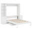 Lit escamotable multifonctionnel avec bureau, tablettes de rangement et armoires-1970840000