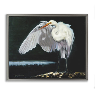 «Stoic Heron», art mural sur toile par D. Rust