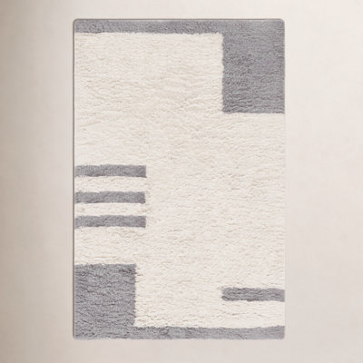Beamer Gray Ivory Hand-Woven Flatweave Rug