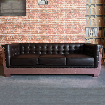 Prestonne 80.71'' Faux Leather Sofa