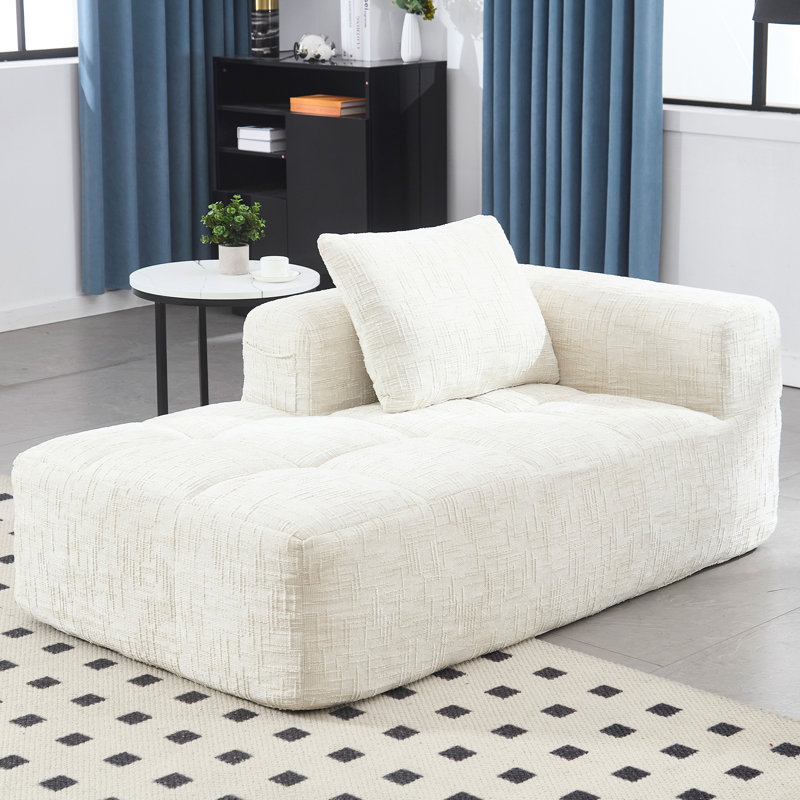 Chenille confortable pour le salon - texture chaleureuse et siège confortable avec fonction relaxante spacieuse, Beige