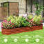 Lit de jardin surélevé en métal galvanisé avec bordure de sécurité et conception auto-drainante pour une plantation extérieure polyvalente-564054464