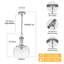 Luminaire suspendu moderne en verre transparent -719109130