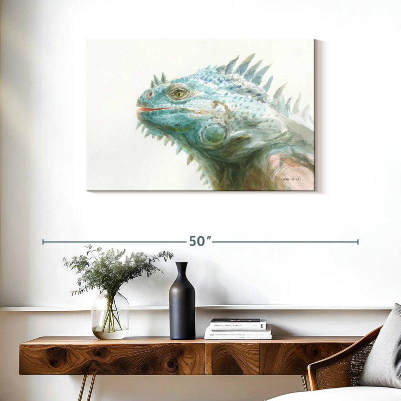 Brampt Tropical Iguana, 24" H x 36" W