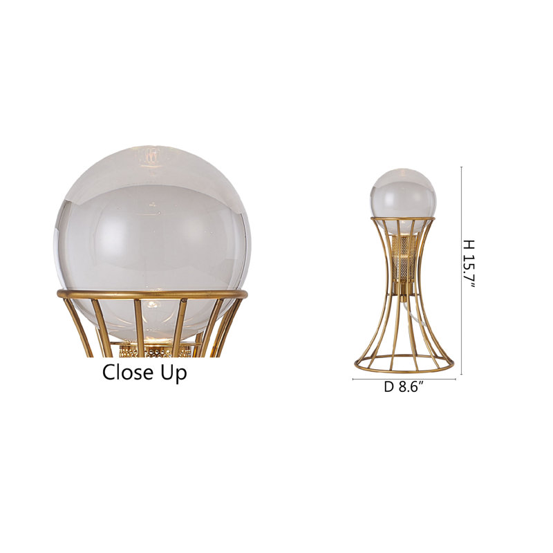 Transitional 1 Light Globe Table Lamp
