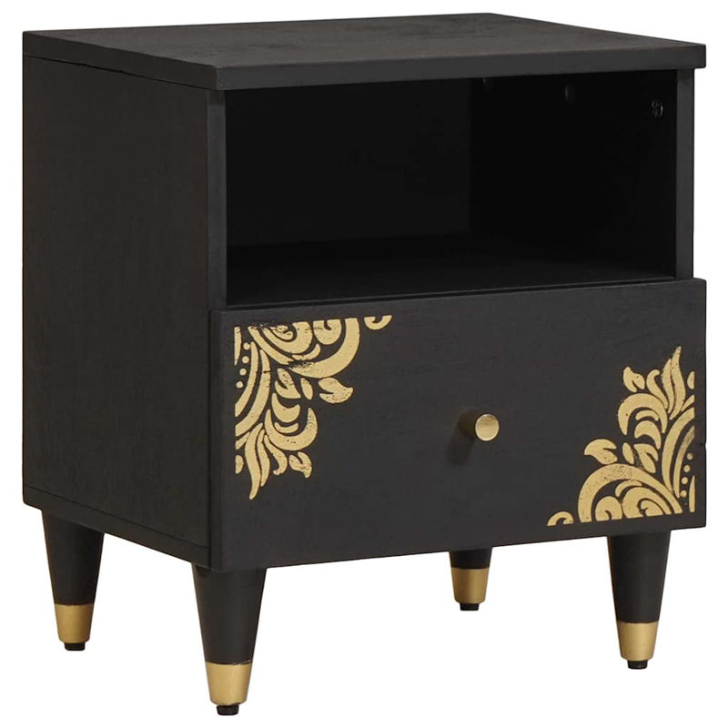 40cm W Solid Wood Bedside Table