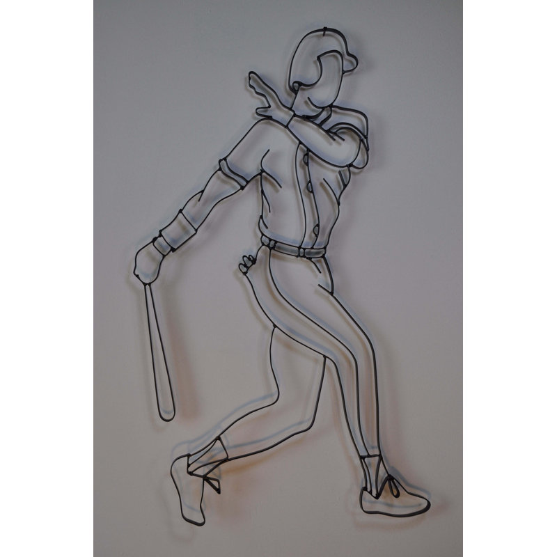 Décoration murale baseball avec batte de baseball