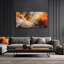Abstrait art mural orange, art mural, impressions sur toile, décoration murale pour salon, chambre, bureau, décoration, 20 po x 40 po