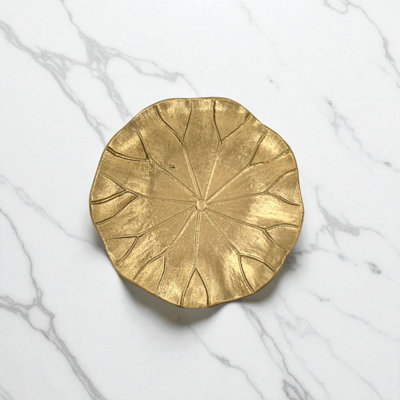 Hypatia 5.75" Cast Iron Lily Pad Catchall Tray - Gold