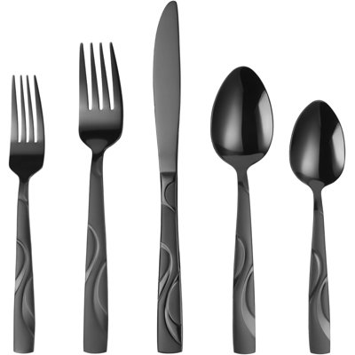Black Silverware Set