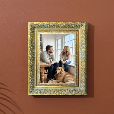 8" x 10" Antique Gold 1PC Decorative Picture Frame for Anniversary Gifts