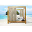 Paire de rideaux semi-transparents avec œillets Darylle Seascapes-2047124172-2047124168