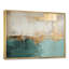 Minimalisme doré et horizon bleu sarcelle - impressions sur toile glamour moderne-674012773-674012768-716301973