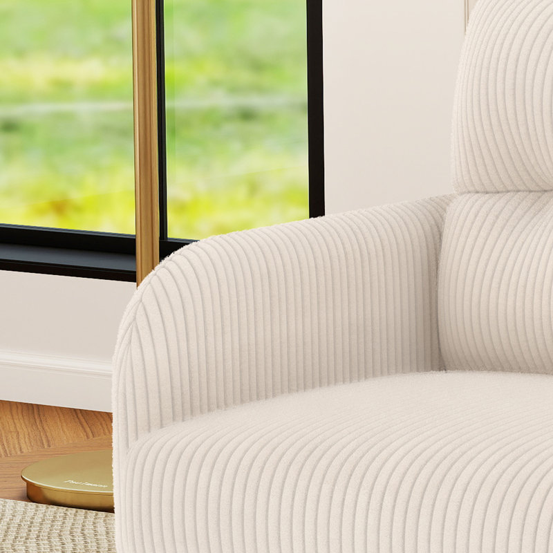 Causeuse en tissu 47 po, Beige