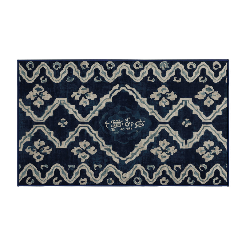 Machine Washable Gray Area Rug, Runner 2' x 4'