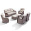 Ensemble de canapé d'extérieur en osier 7 pièces avec chaises pivotantes et repose-pieds-339790523