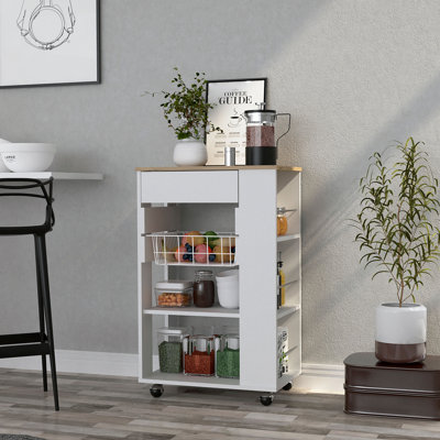 Blosson Kitchen Cart - White Light Oak