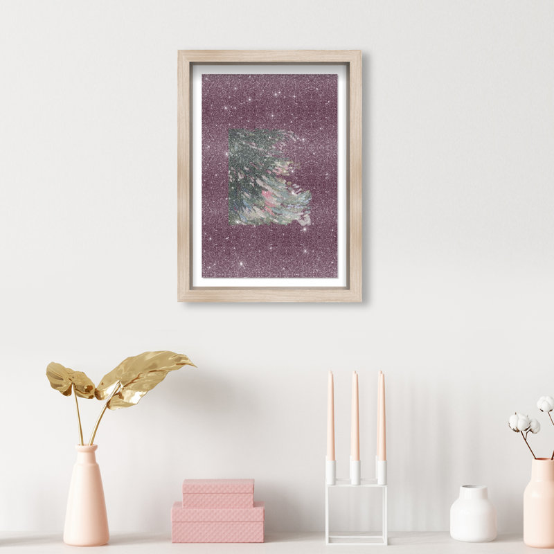 Falling Delicately Print by Oliver Gal, 11.5"H x 16.5"W, Natural Oak Shadowbox