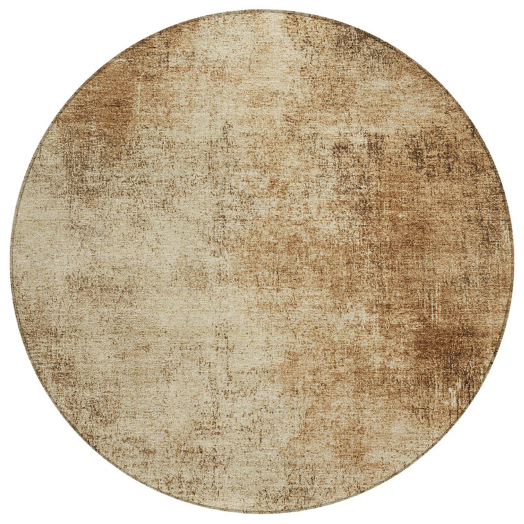 Machine Washable Indoor/Outdoor Xhevrie Beige Rug