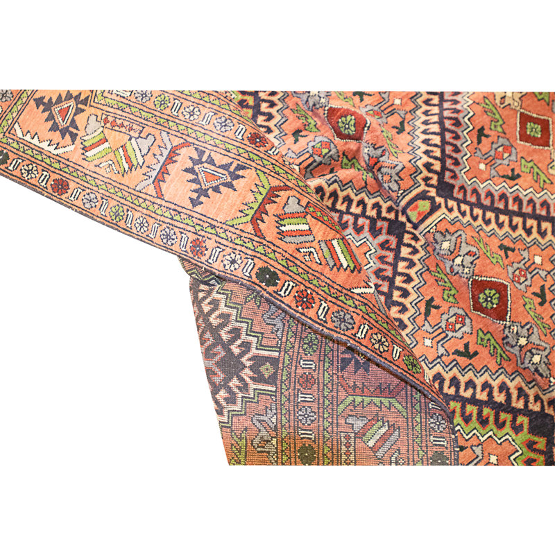 Hand Knotted Wool Area Rug in Multi