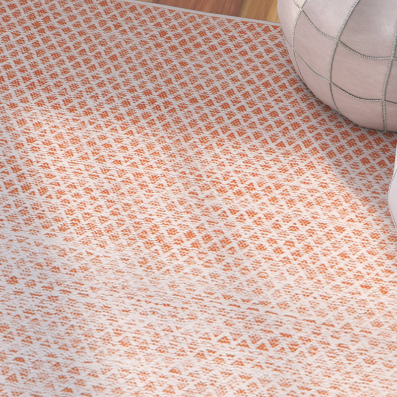 Aitken Hand Woven Cotton Geometric Rug, Runner 2'3" x 6'