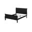 Lit-bateau noir en bois massif