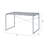 Faux Concrete & Silver Finish Writing Desk-129477751