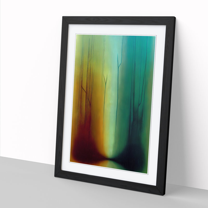 Rain Forest In Abstract Vol.1 - Single Picture Frame Print, Black, 34cm H x 25cm W x 2cm D