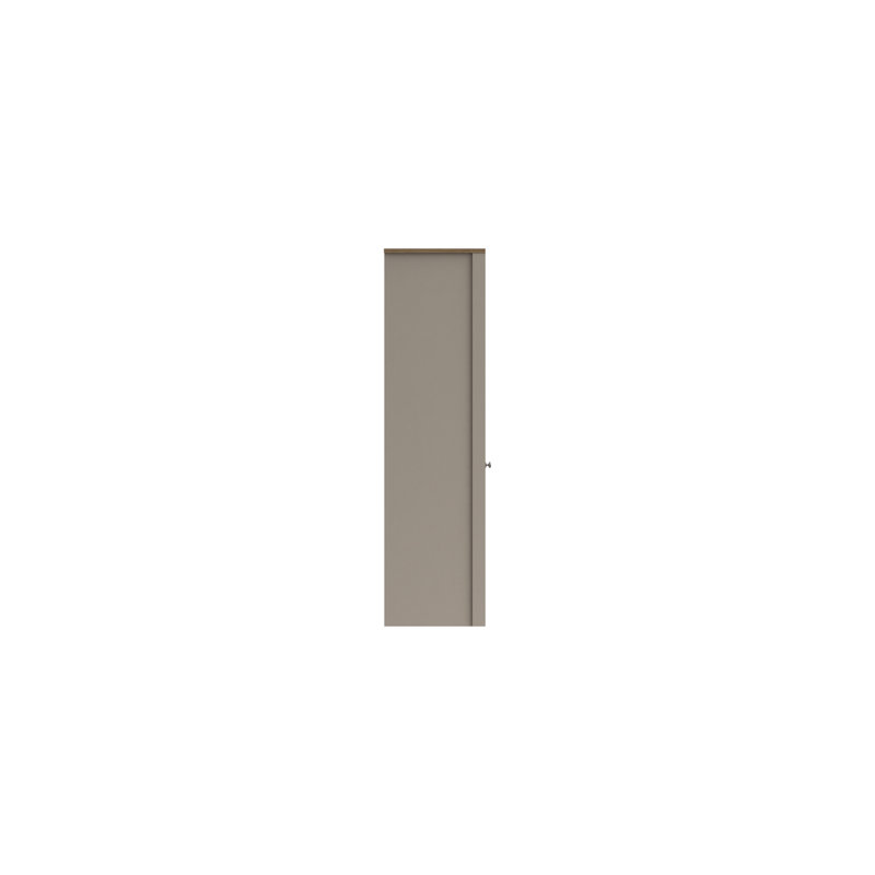 Newhaven 3 Door Manufactured Wood Wardrobe, Natural Rustic Oak/Fired Earth