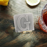Custom Letter G Monogram Ice Cube Mold – 2 Inch Large Initial Silicone Ice Tray, Perfect Personalized Gift For Dad & Men (Great For Cocktails, Whiskey & Beverages),