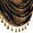 Classic Swag Valance with Tassels, Black Damask Waterfall Valance,  Window Treatment 1 Panel-110808802