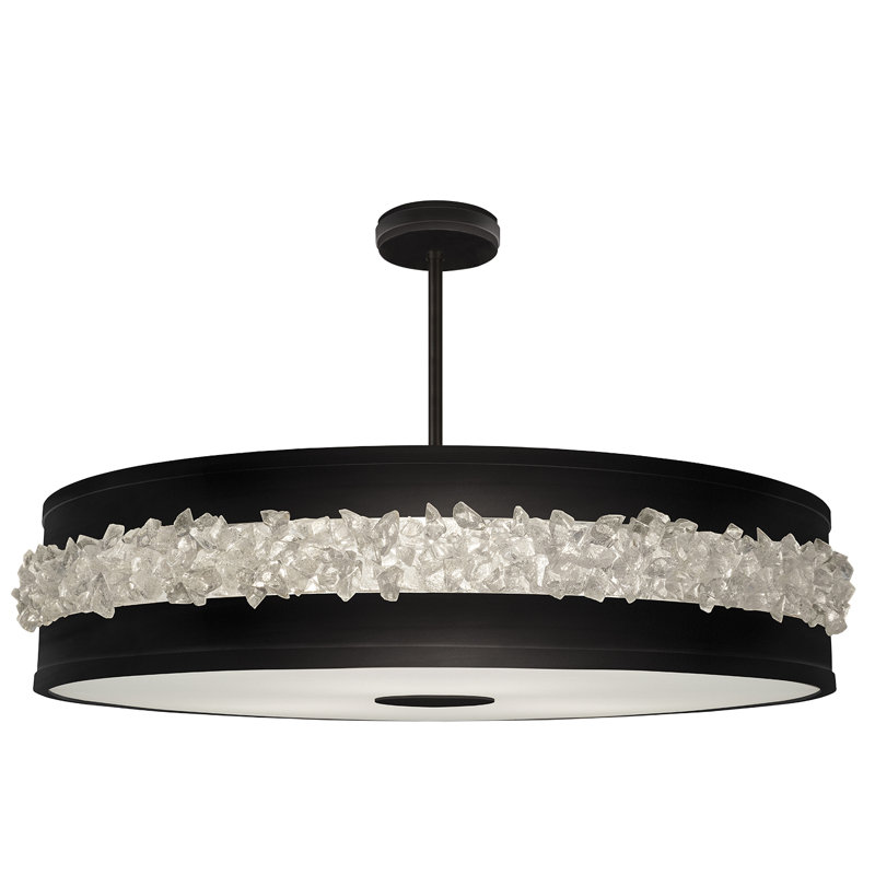 Arctic Halo 3 - Light Chandelier, 9" H x 32" W x 32" D, Matte Black