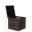 Boîte de rangement d'extérieur brune avec tissu