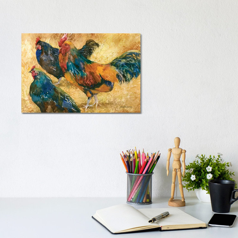 Threes A Crowd by Annelein Beukenkamp - Wrapped Canvas Painting, 20.32 cm H x 30.48 cm W