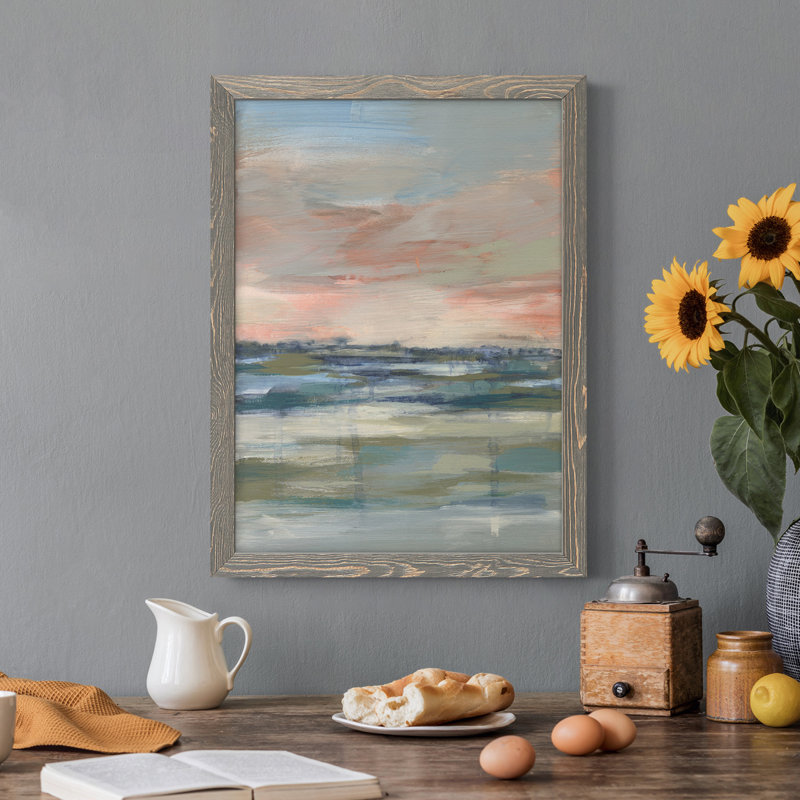 «Vast Marsh II», toile encadrée de qualité supérieure - prête à être accrochée, Cadre gris, H 28 po x l 38 po x P 1 po