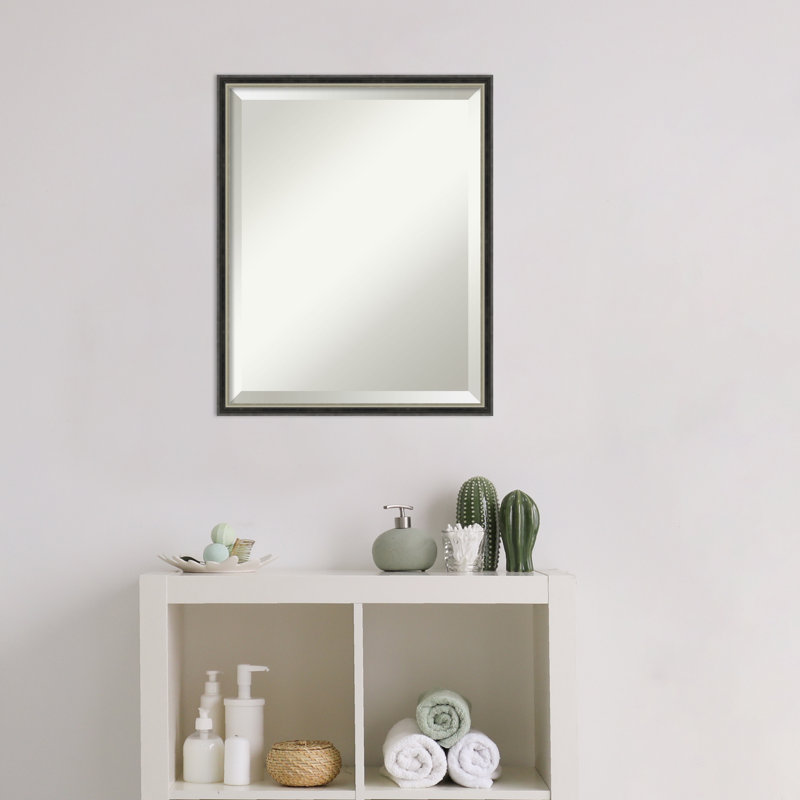 Miroir mural Theo, 21,25 po x 17,25 po, Noir