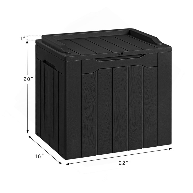 Boîte de rangement en résine imperméable 30 gallons