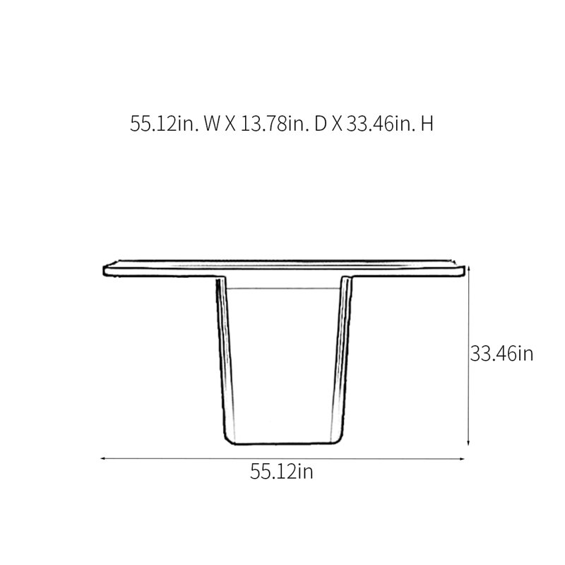 Console moderne haut de gamme moderne, H 33,46 po x l 55,12 po x P 13,78 po