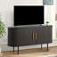 Buffet 55 "avec portes coulissantes cannelées, armoire de rangement Tambour avec tablettes-97261550