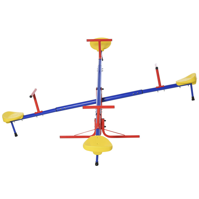 Bascule pivotante à bascule pour enfants avec équipement de terrain de jeu extérieur à bascule pivotant à 360 ° pour enfants, pour les garçons et les filles âgés de 3 à 8 ans