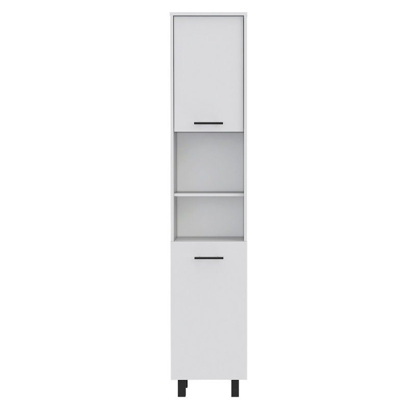 Garde-manger rectangulaire à 2 tablettes Wengue, Blanc